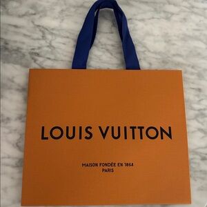 Louis Vuitton Orange Paper Shopping Bag